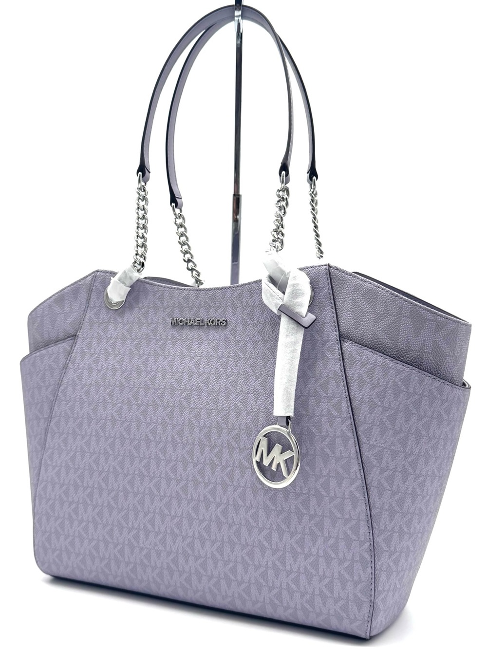 Michael Kors Jet Set Large Signature Logo Shoulder Bag - Lilac